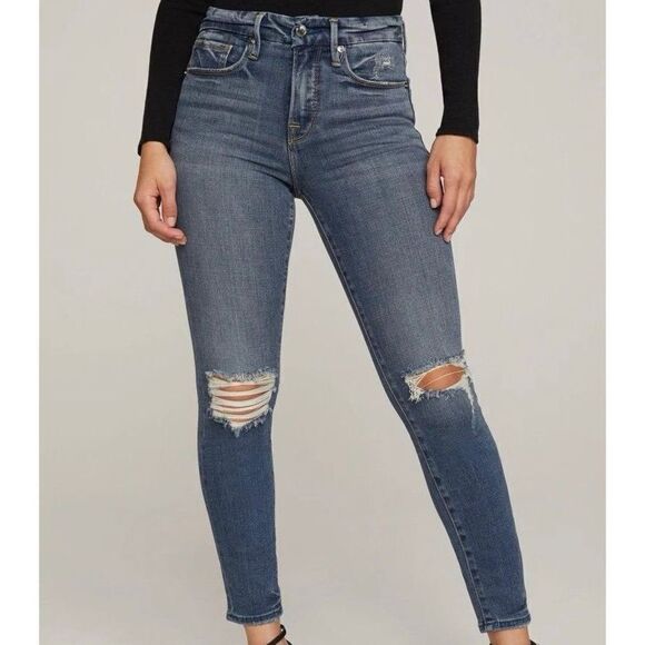 Good American Good Legs Crop Jeans - Picture 1 of 10